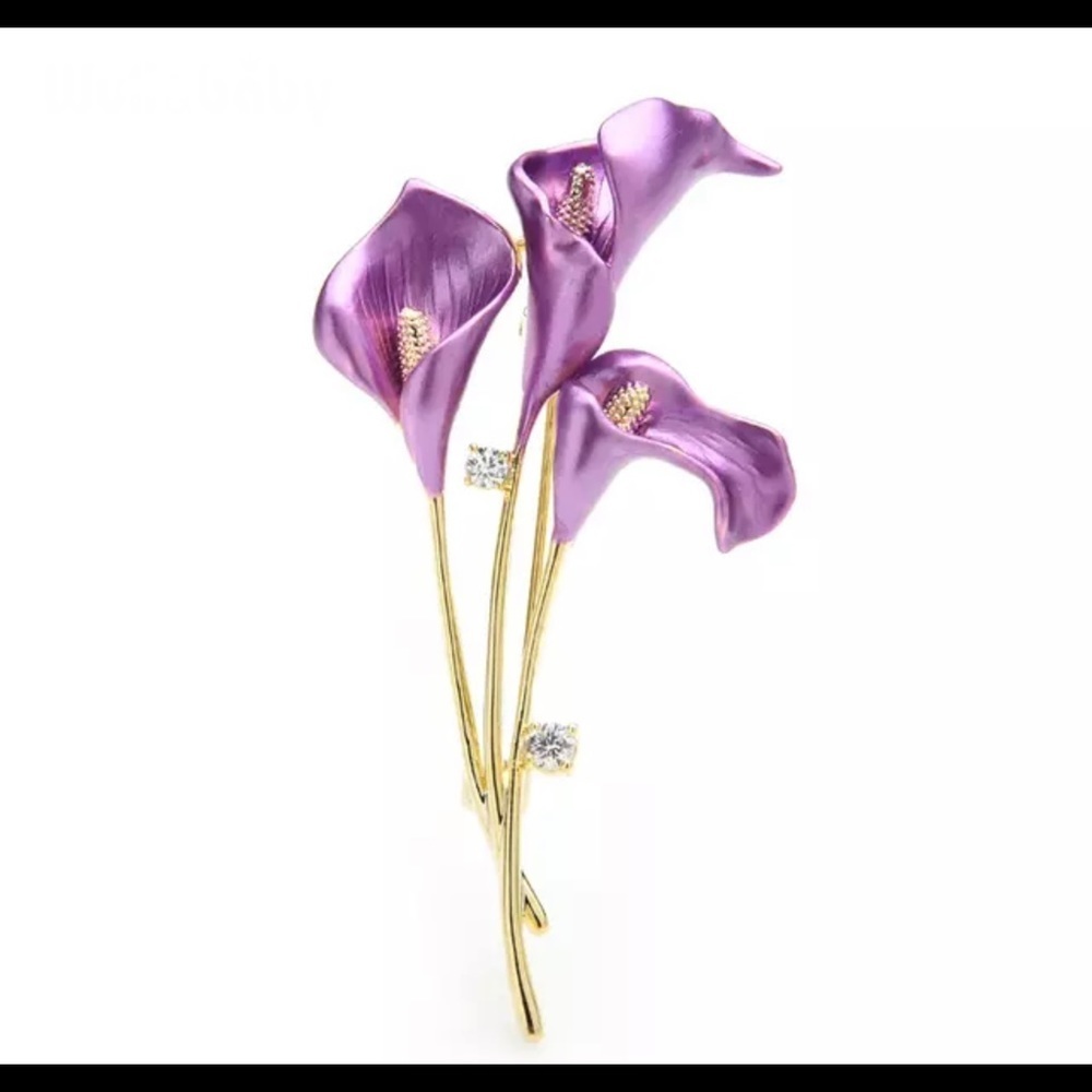 CALLA‎ LILY BROOCH PURPLE
